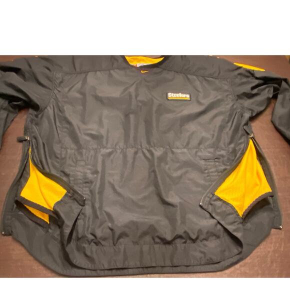 Nike NFL Pro Pittsburgh Steelers Windbreaker Pullover Jacket Black Gold Mens XXL - Picture 10 of 10